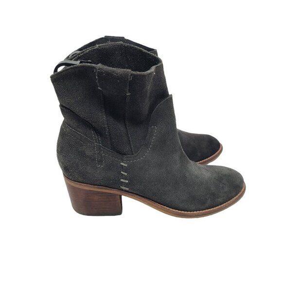 Dolce Vita Graham Gray Suede Leather Ankle Pull On Boot Women Size 7.5‎ - Picture 1 of 6